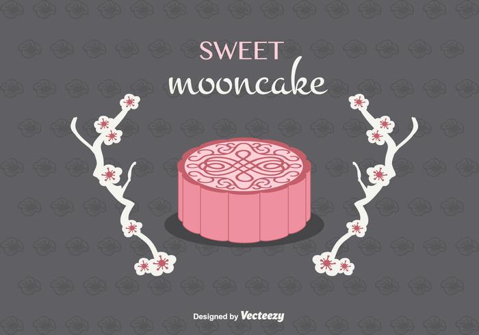 Mooncake Vector Bakgrund
