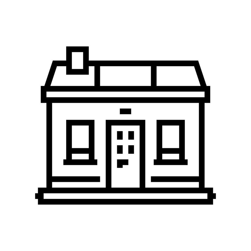 Tiny Home Hauslinie Symbol Vektor Illustration