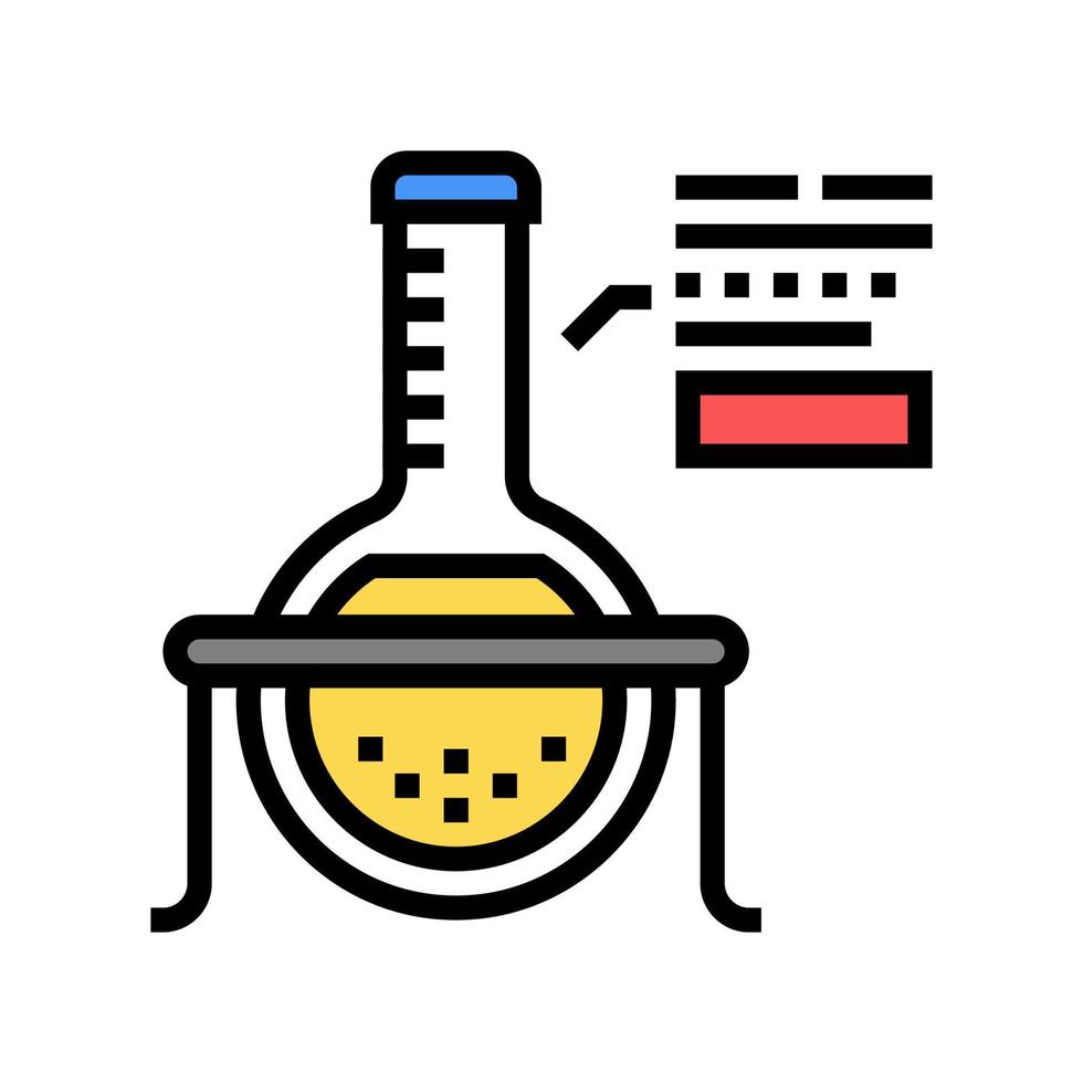 Chemische Flüssigkeit in Glühbirne Farbsymbol Vektor isolierte Illustration