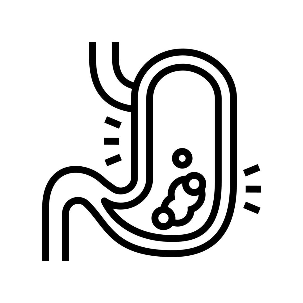 Magenkrankheit Symbol Leitung Vektor Illustration