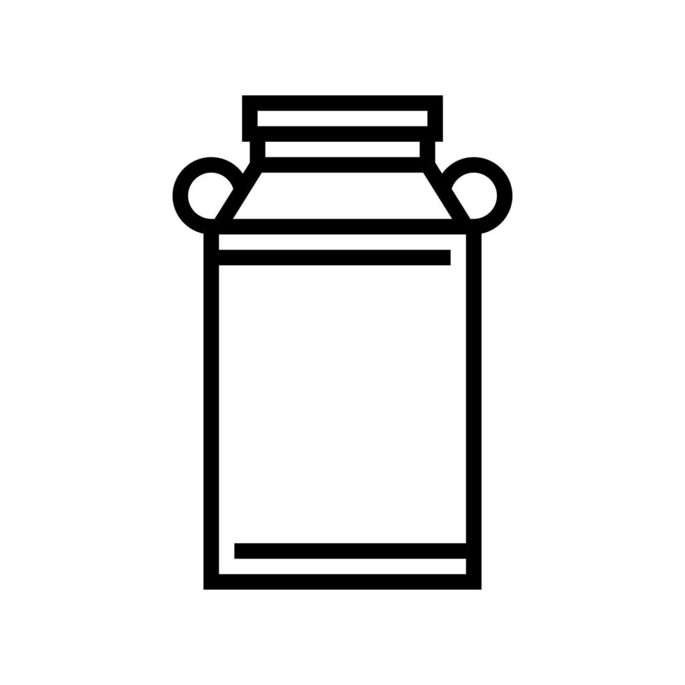 Milch kann Symbol Vektor Illustration Linie