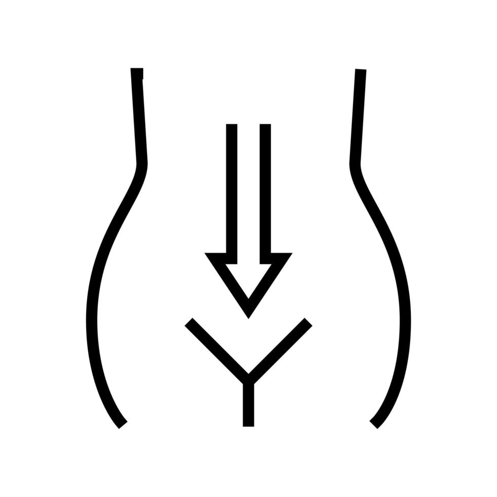 Abbildung des Symbols für die Linie des Verdauungssystems vektor