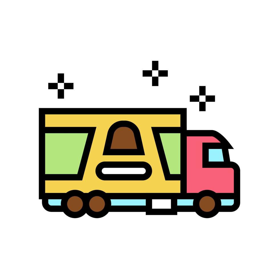LKW-Transport Süßigkeiten Farbe Symbol Vektor Illustration