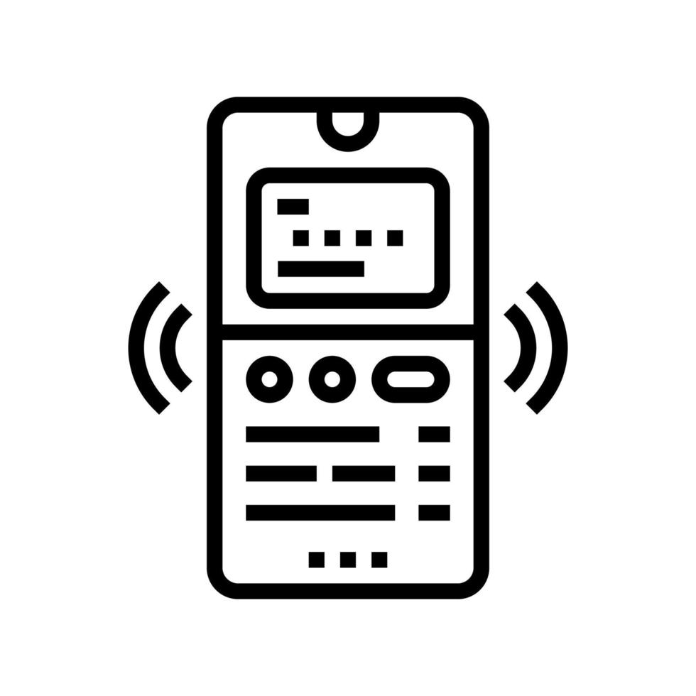 Symbol für Telefonbindungskartenlinie, Vektorgrafik vektor