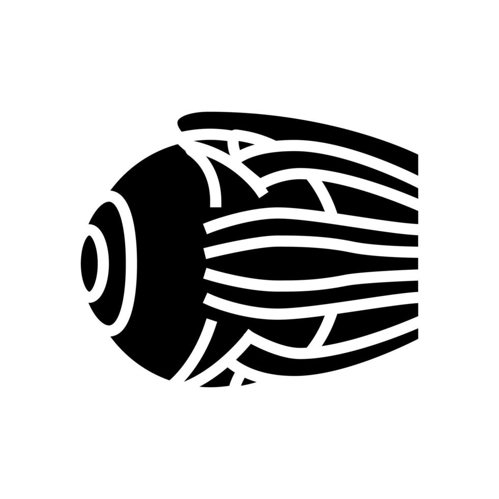 Auge menschliches Organ Glyphe Symbol Vektor Illustration
