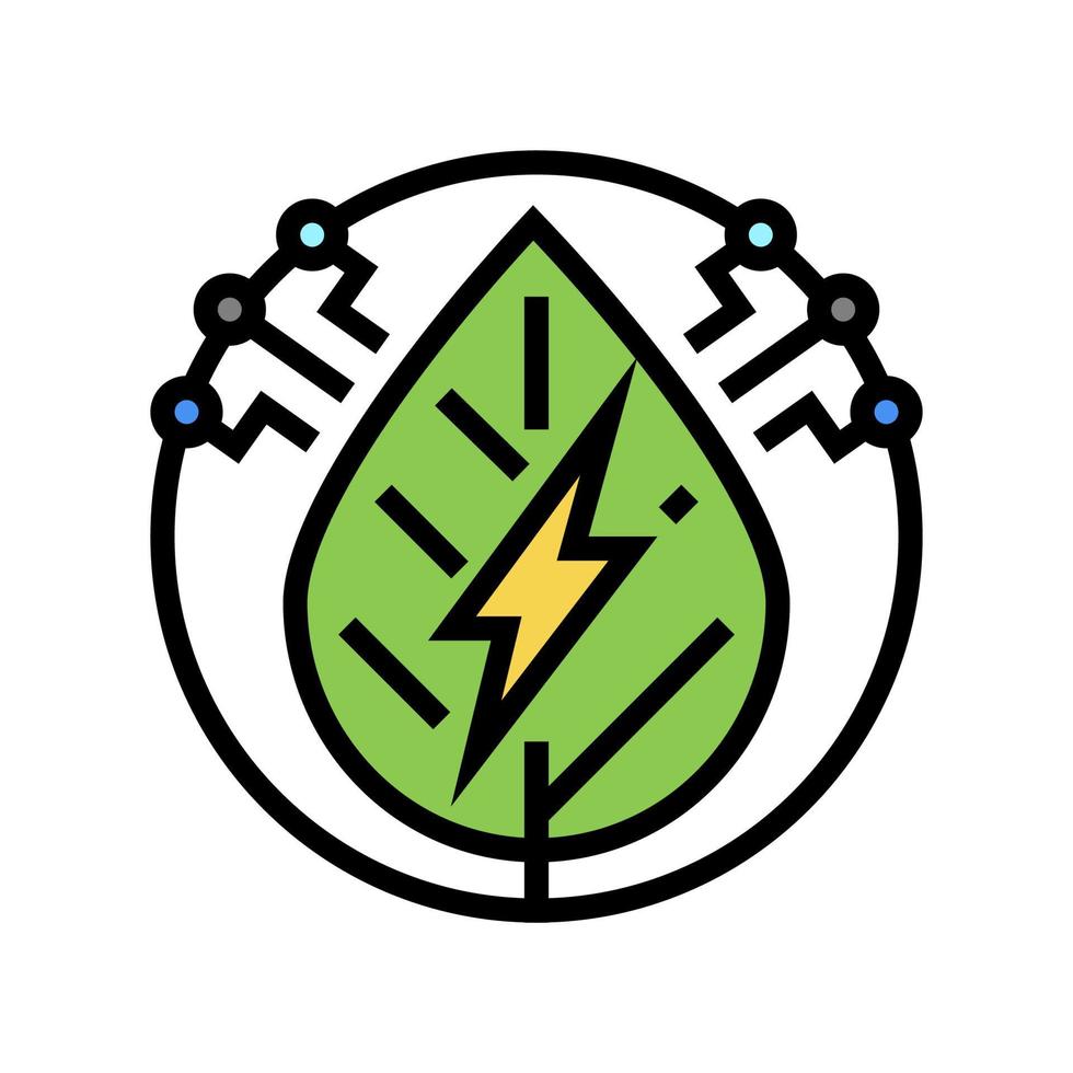 grön energi färg ikon vektor illustration