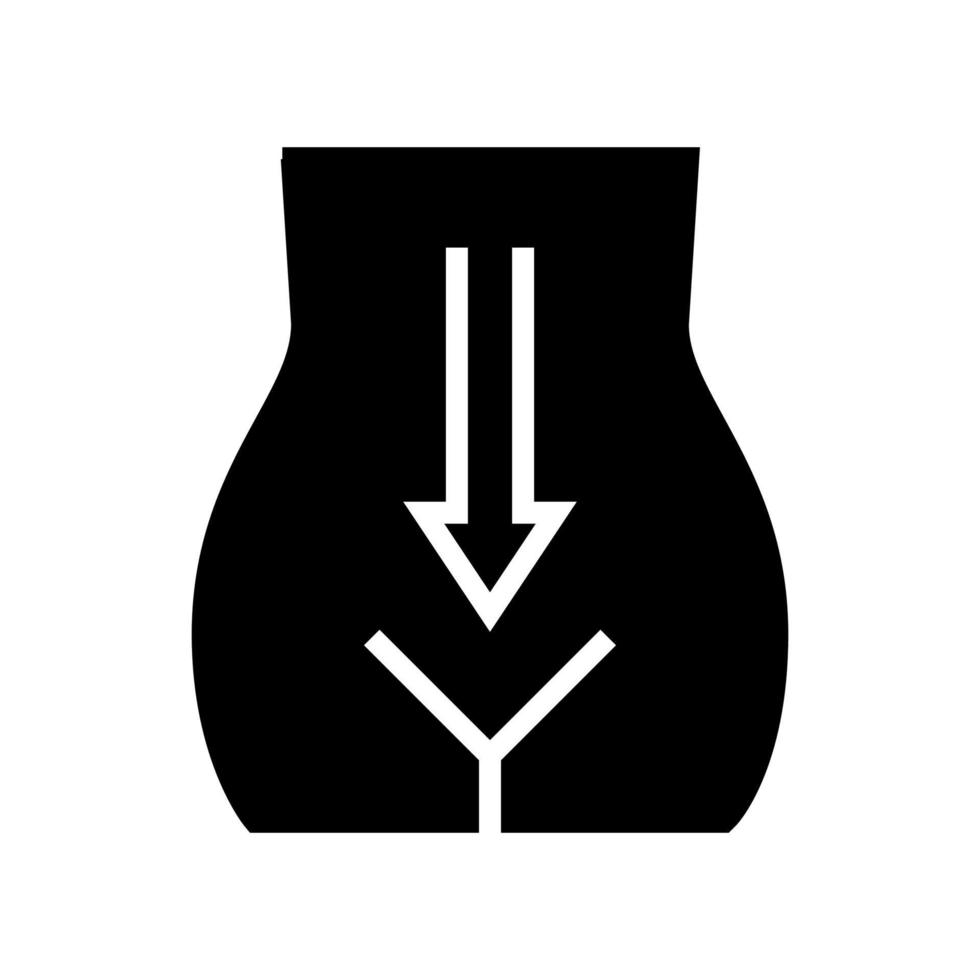 matsmältningssystemet glyf ikon vektor illustration