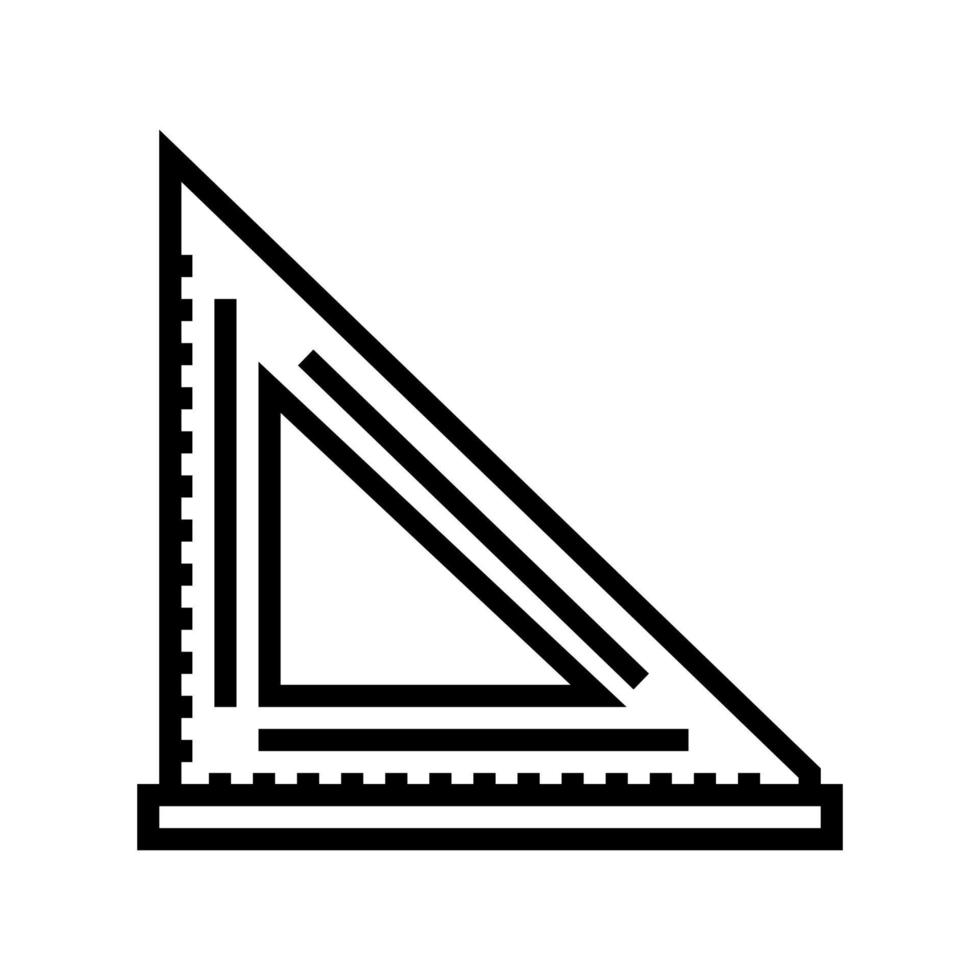 layout fyrkantig snickare verktyg linje ikon vektorillustration vektor