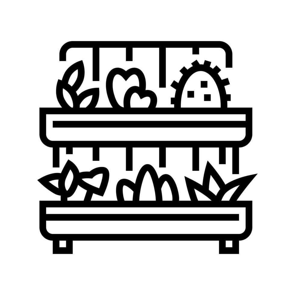 Hauspflanze in Topflinie Symbol Vektor Illustration