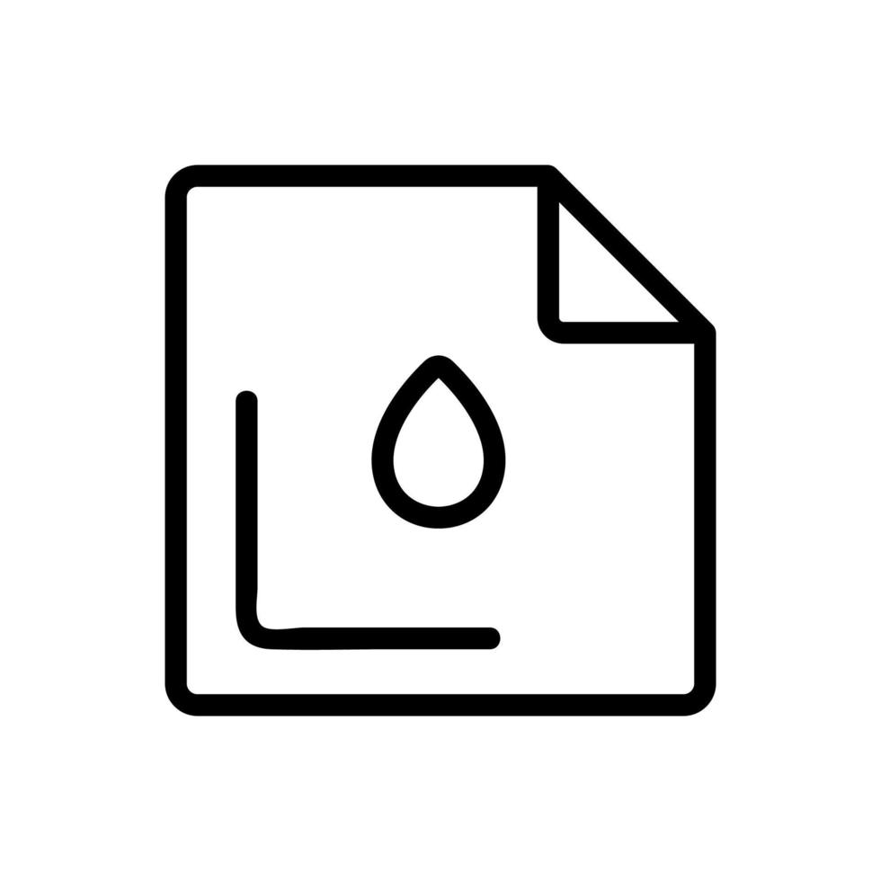 våt fyrkantig servett ikon vektor kontur illustration