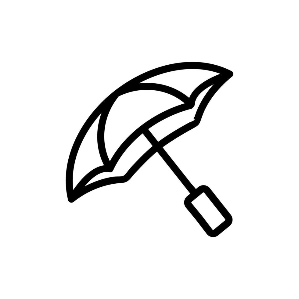 schöne Regenschirm-Symbol-Vektor-Umriss-Illustration vektor