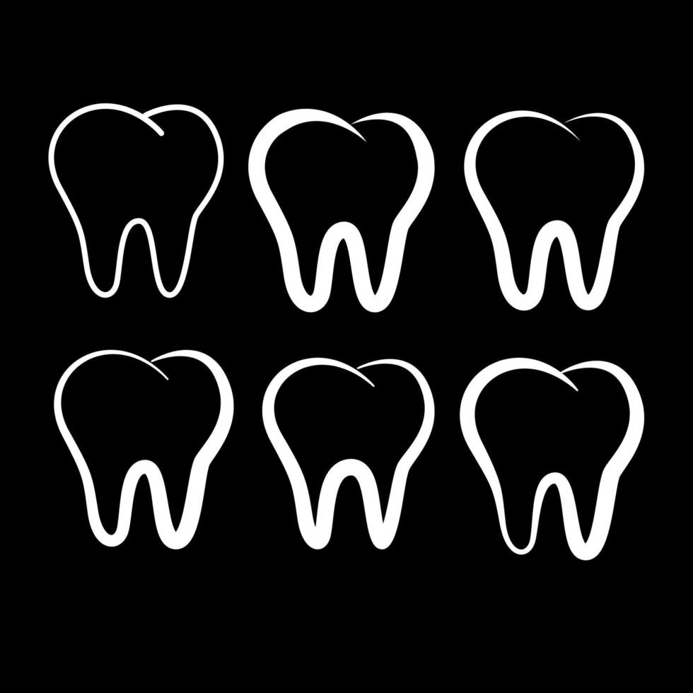 tänder tandläkare tandklinik logotyp symbol ikon vektor mall