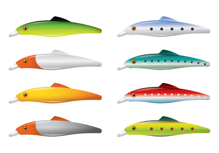 Fiske Lure Vector Set