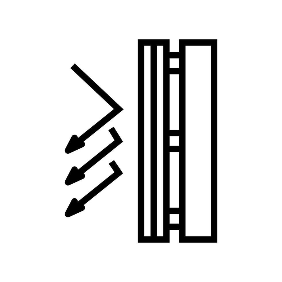 vindtät lager linje ikon vektor illustration