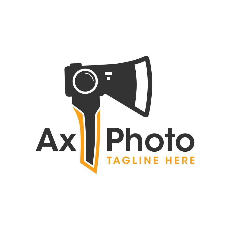 Axt-Fotostudio-Illustrationslogodesign vektor