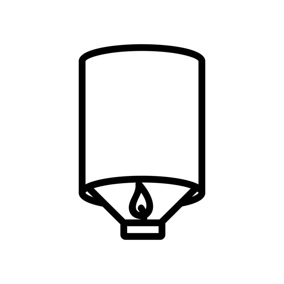Symbol für brennende Lampe, Vektorgrafik vektor