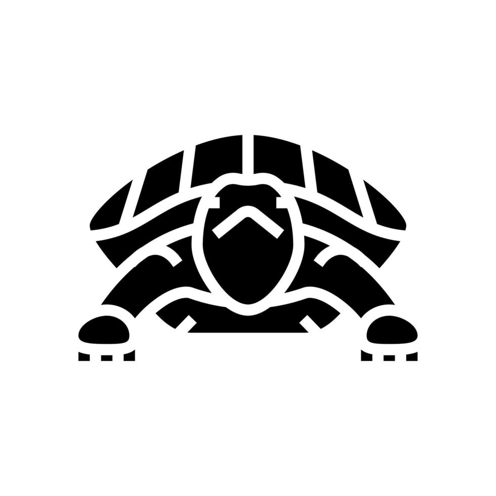 Schildkröte tropische Glyphen-Symbol-Vektor-Illustration vektor