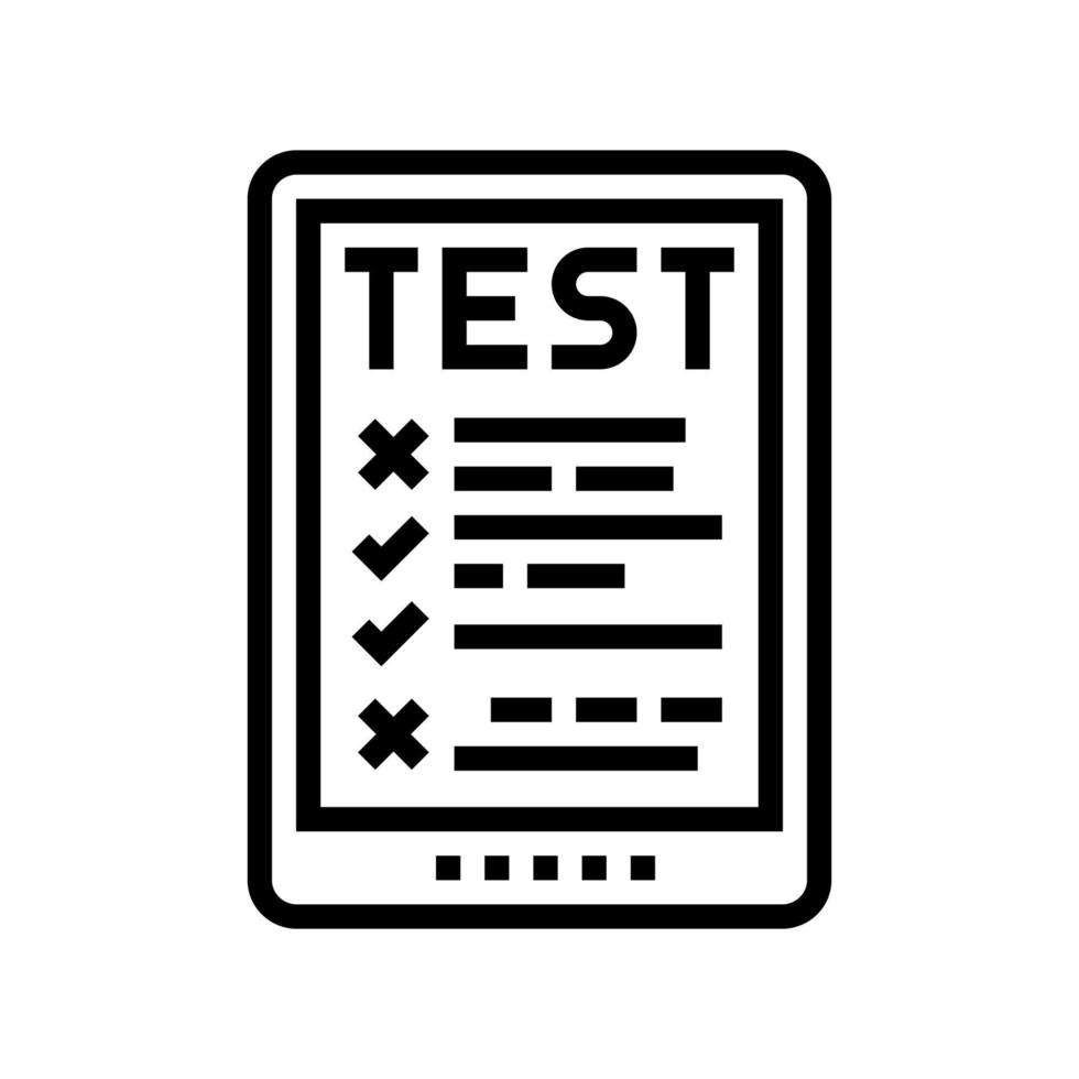 online testlinje ikon vektorillustration vektor