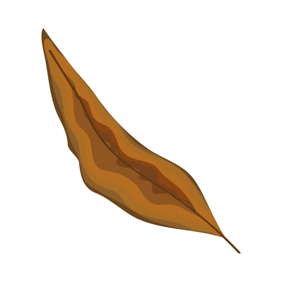 brun bladväxt vektor