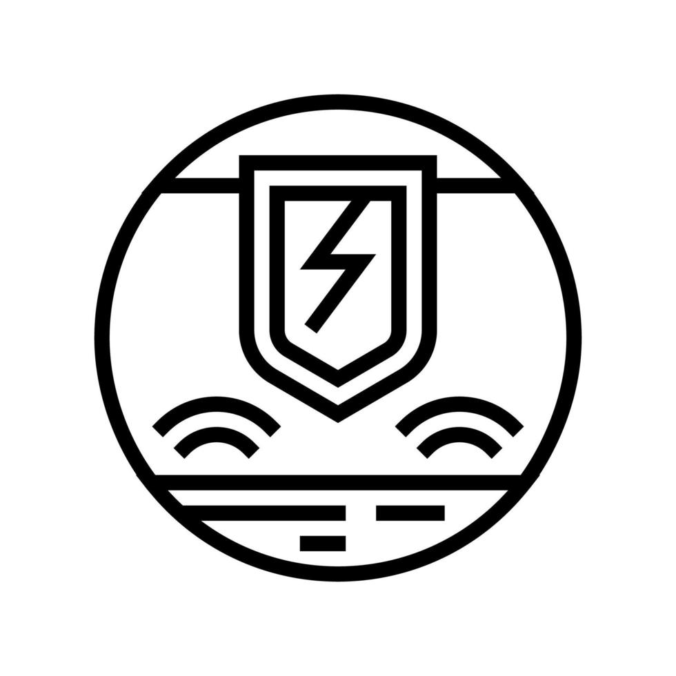 Überempfindlichkeit Hautlinie Symbol Vektor Illustration