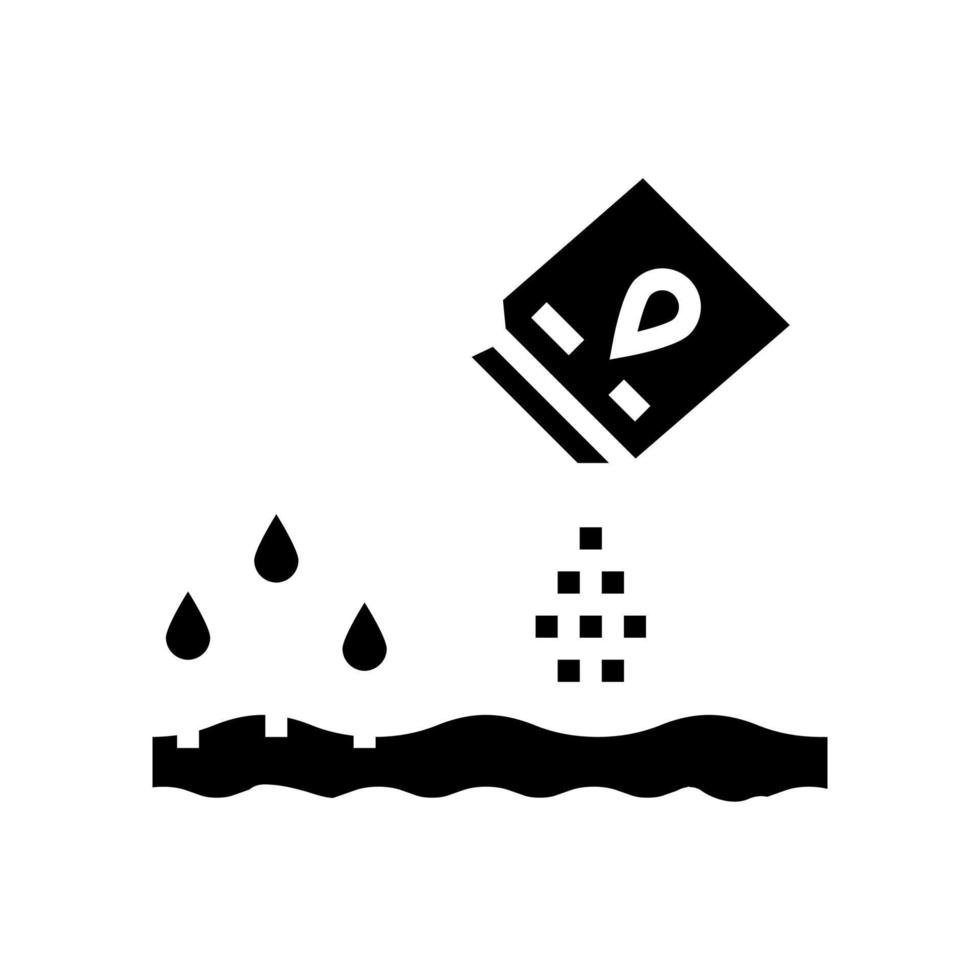 landwirtschaftliche Aussaat Glyphen-Symbol-Vektor-Illustration vektor