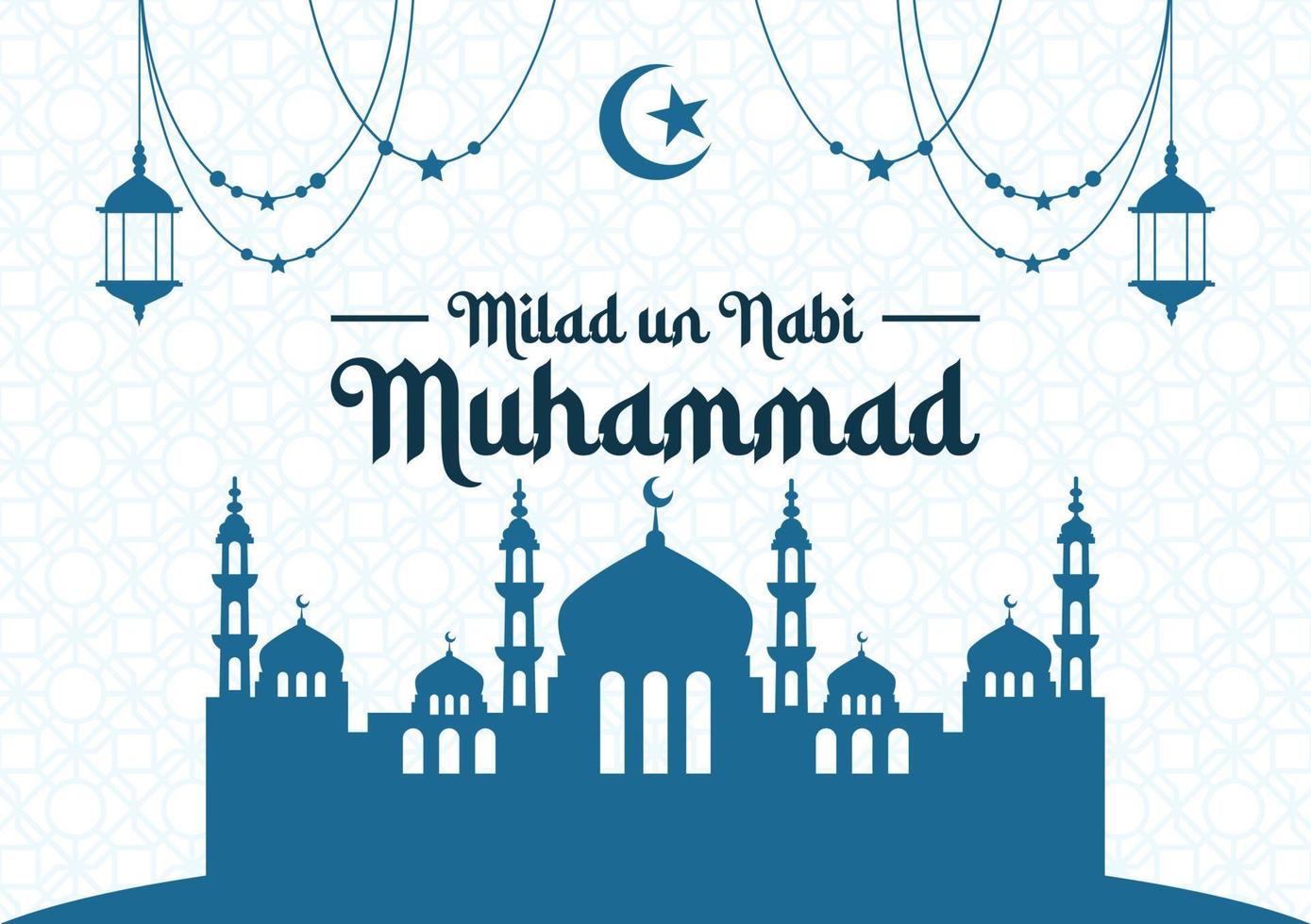 firandet av maulid nabi muhammad, mawlid al nabi muhammad, mawlid profeten muhammad eller milad un nabi muhammad illustration. passar för mall banner, affisch, bakgrund, bakgrund. vektor eps 10.