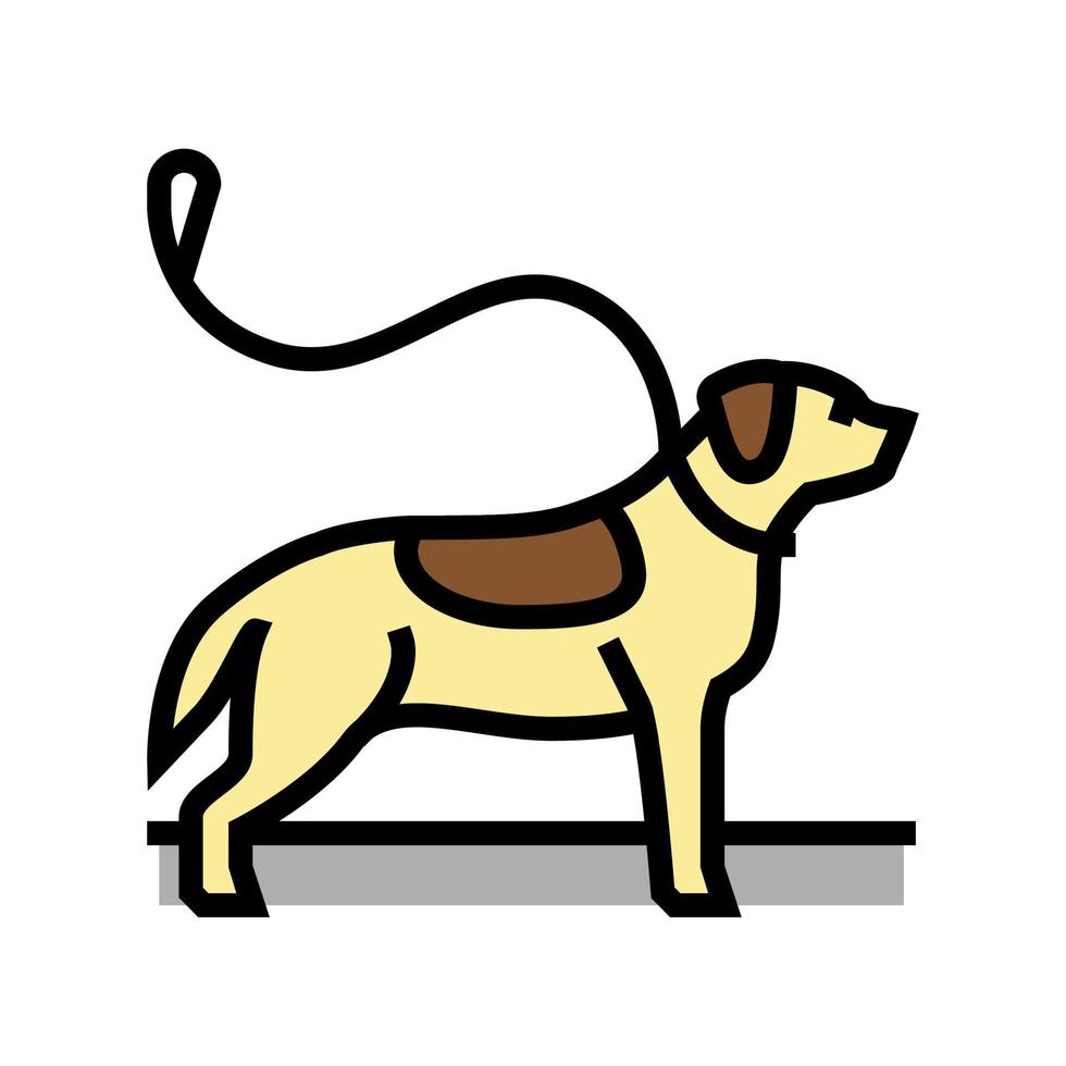 Hund Farbe Symbol Vektor Illustration ausgießen