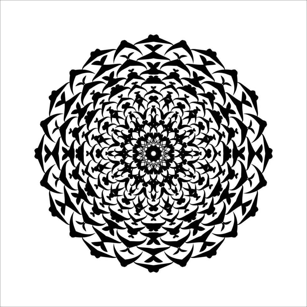 einfache Mandala-Designvorlage vektor