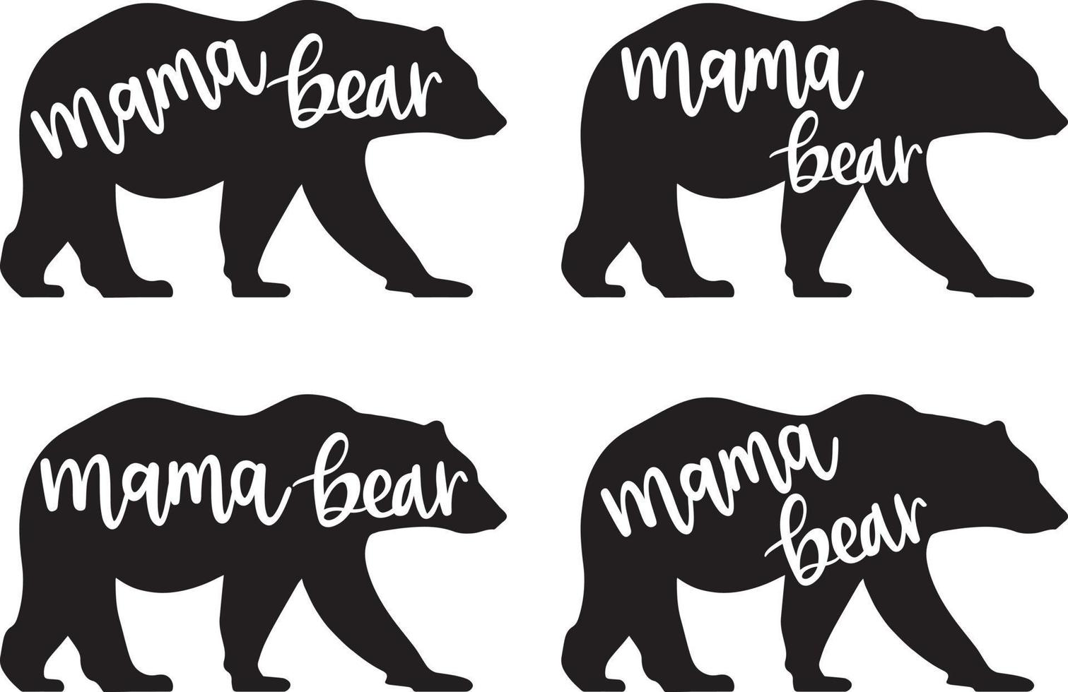 mamma björn vektor, familj vektor fil
