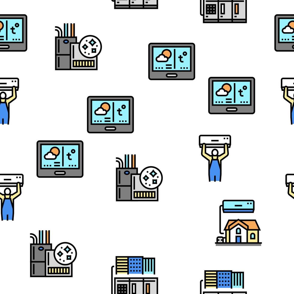 Klimaanlage Elektronik Vektor nahtlose Muster