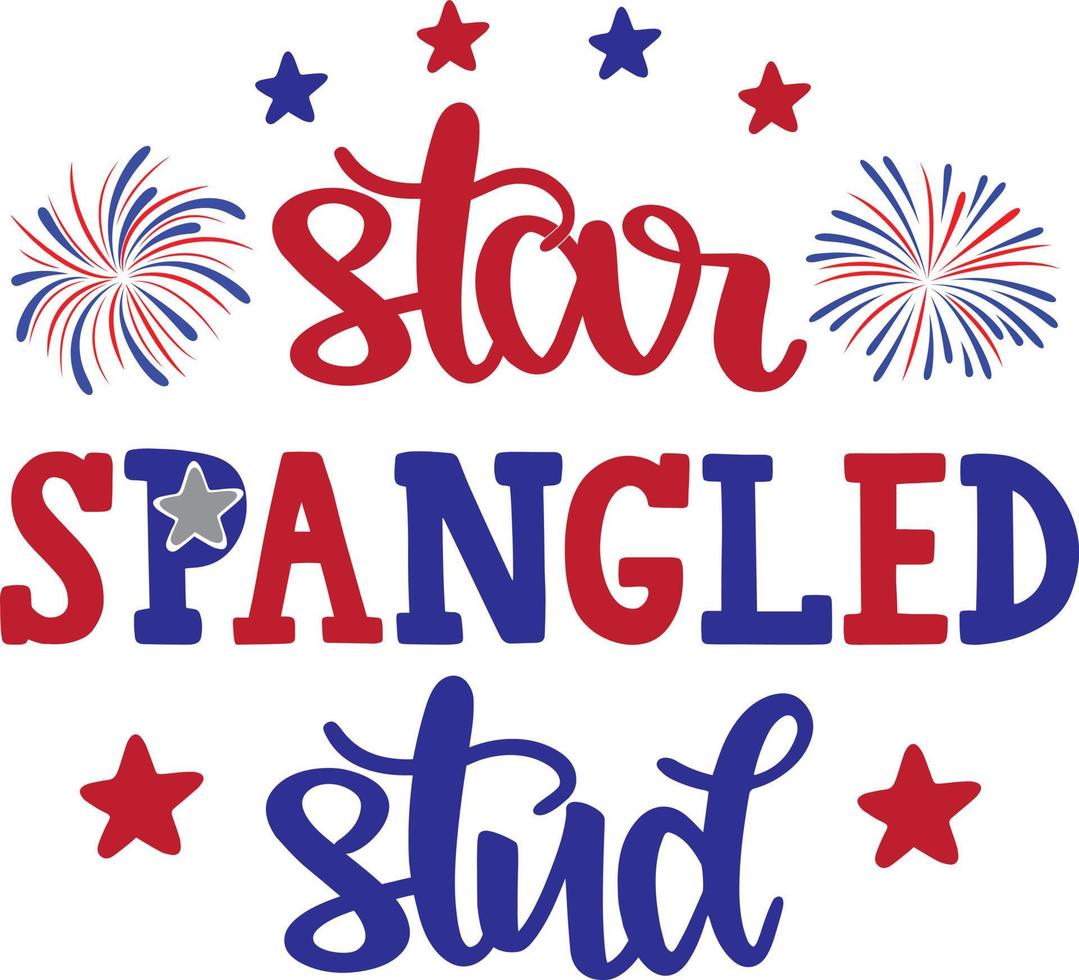 Star Spangled Stud-Vektor, 4. Juli-Vektor, Amerika-Vektor vektor