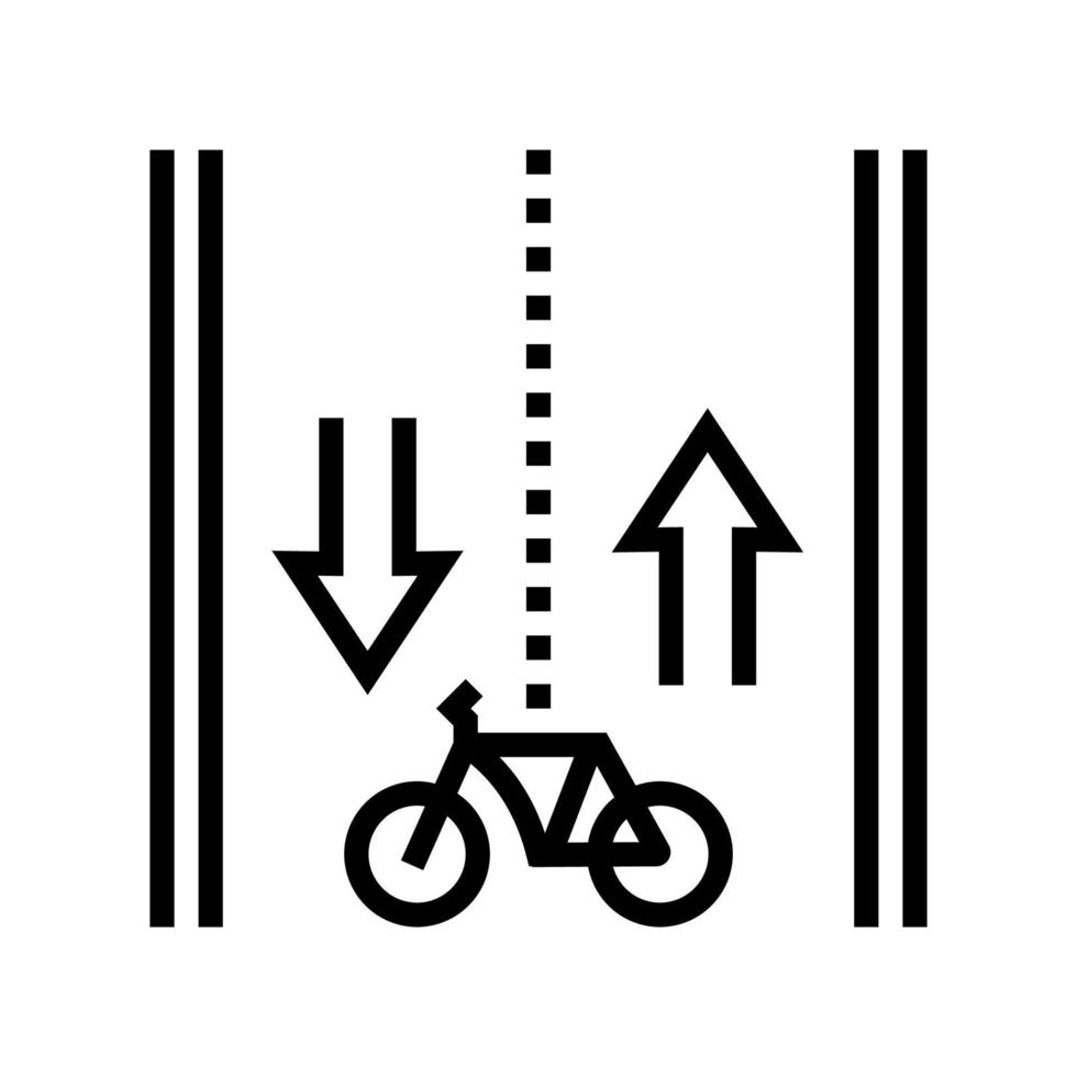 Route zum Reiten Fahrrad Symbol Leitung Vektor Illustration