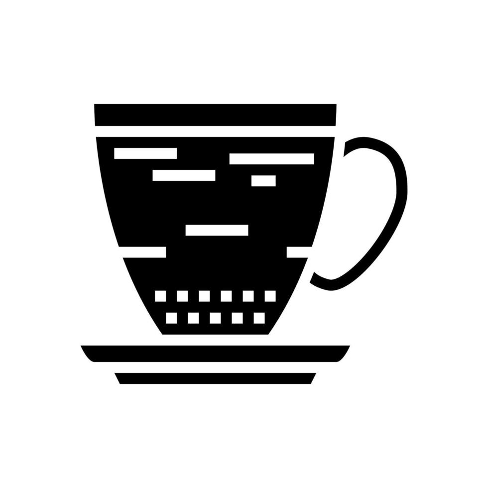 Americano-Kaffee-Glyphen-Symbol-Vektor-Illustration vektor