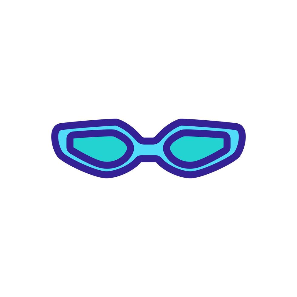 Schwimmbrille Symbol Vektor Umriss Illustration