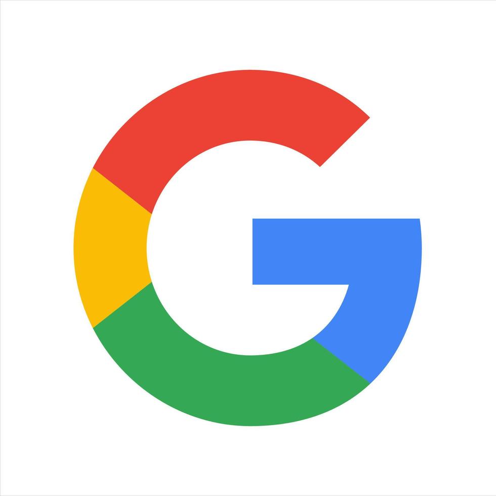 färgglada google logotyp på vit bakgrund vektor