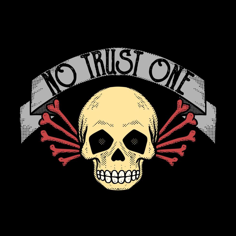 Totenkopf-Illustrationsvektor zum Drucken auf T-Shirts, Postern, Logos, Aufklebern usw vektor