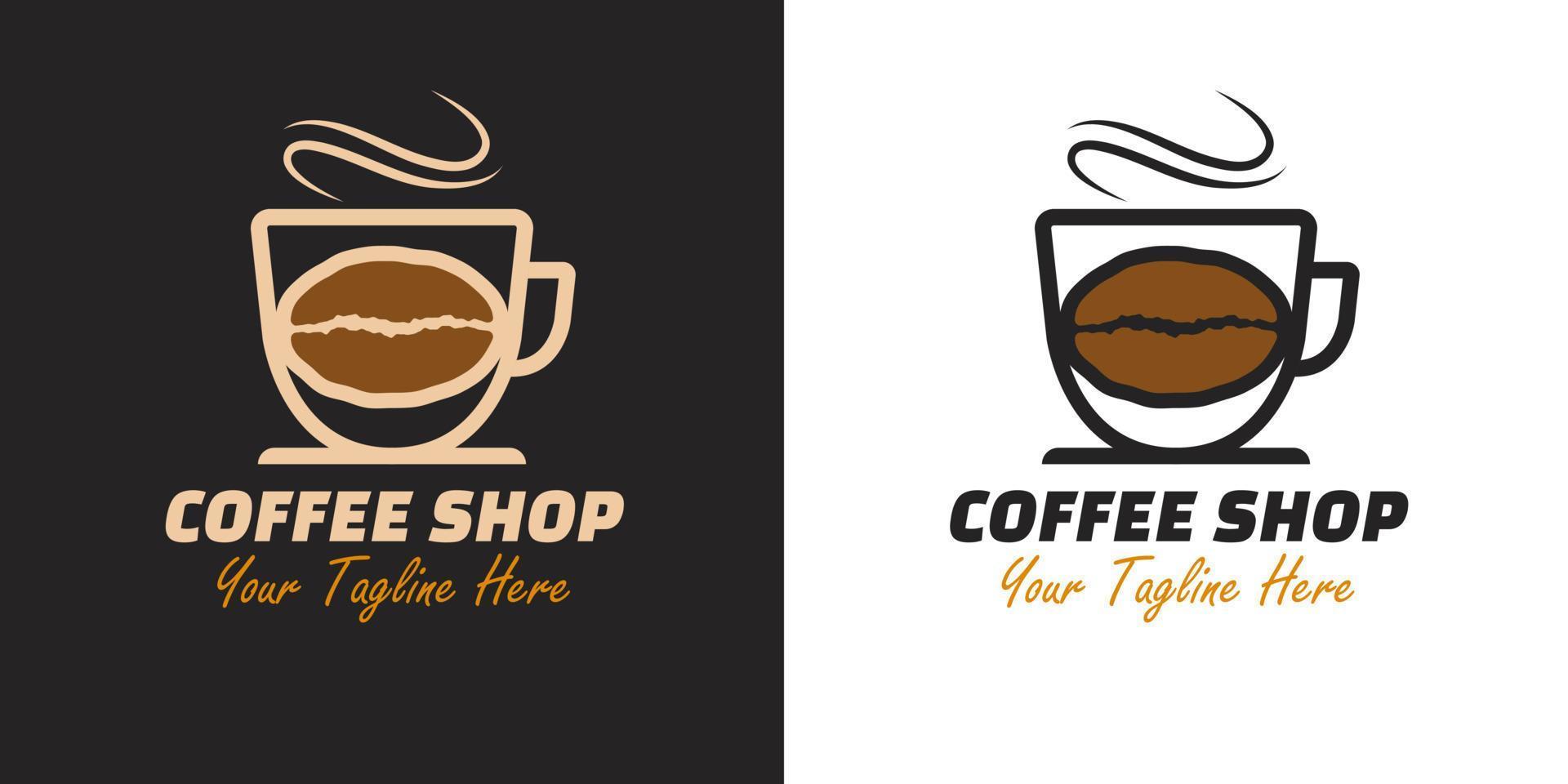 kafé. kaffe logotyp design vektor