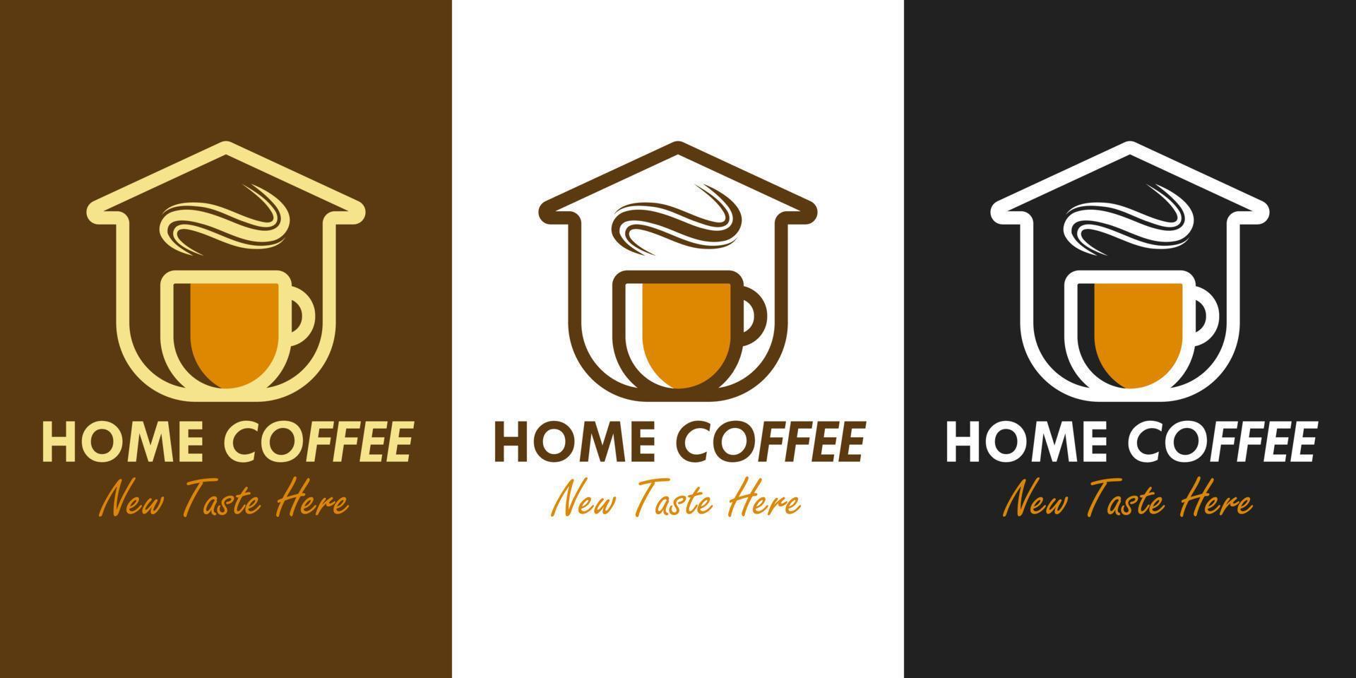 kaffe logotyp design. logotyp mall vektor