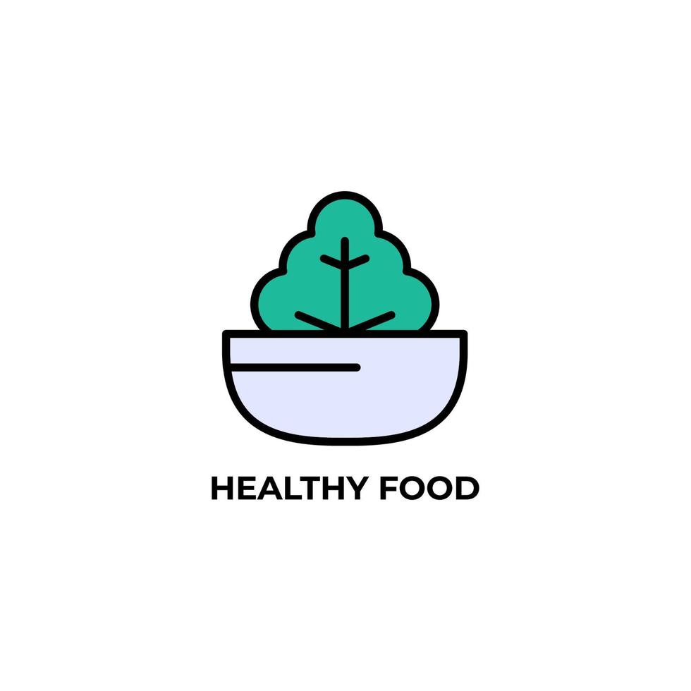 Vektorsymbol für gesunde Lebensmittel. bunte flache Designvektorillustration. Vektorgrafiken vektor