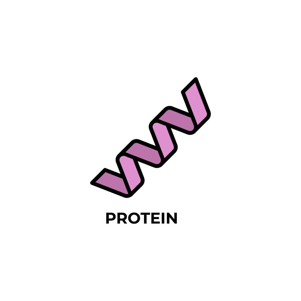 Protein-Vektor-Symbol. bunte flache Designvektorillustration. Vektorgrafiken vektor