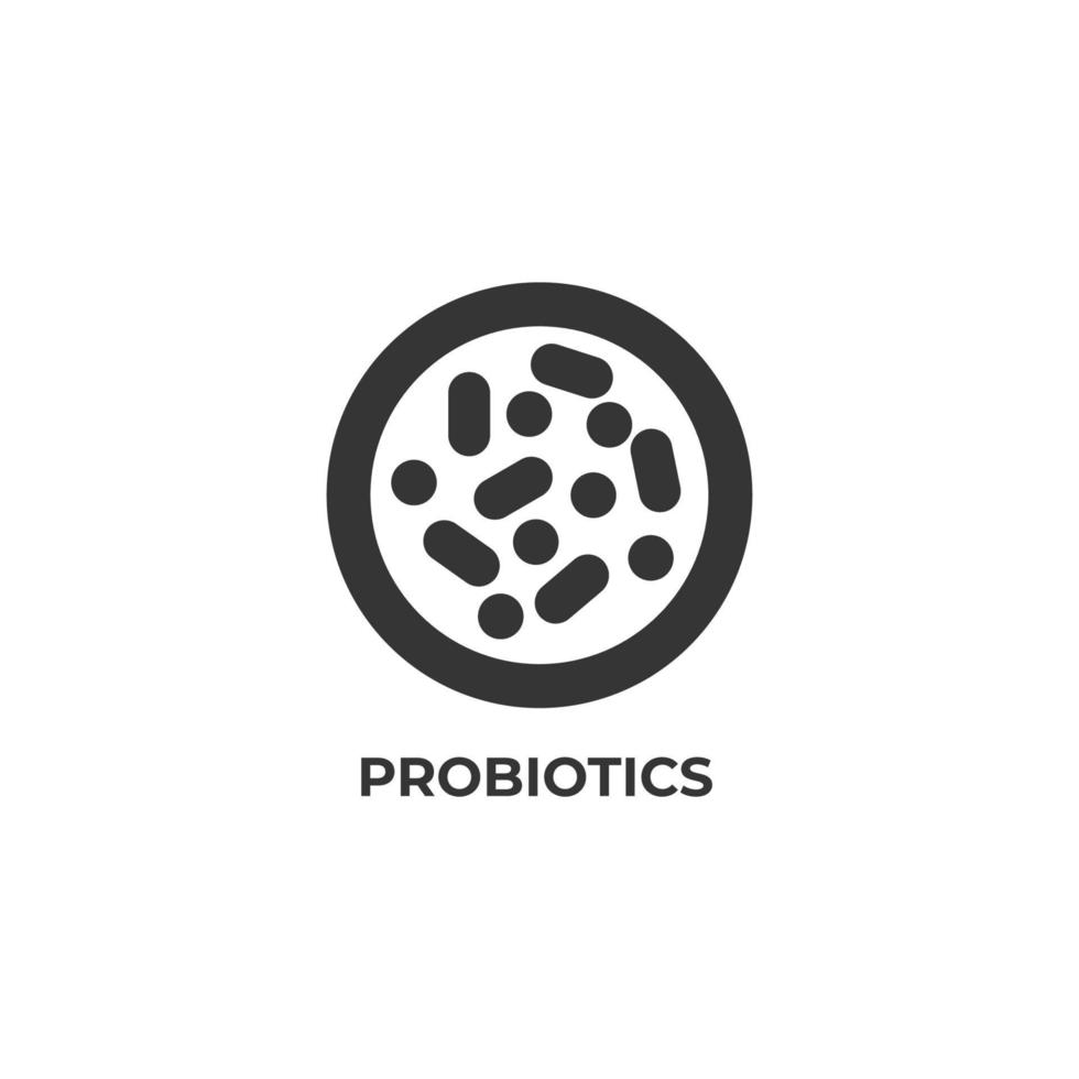 vektor tecken på probiotika symbol är isolerad på en vit bakgrund. ikon färg redigerbar.