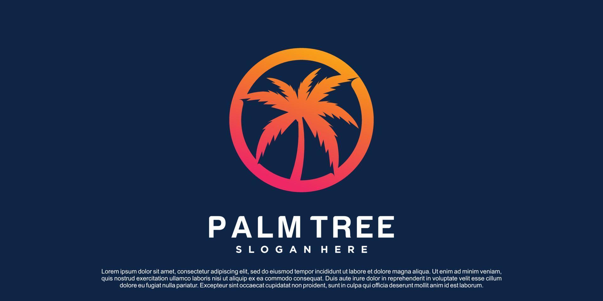 palm logotyp design vektor med kreativ konceptidé