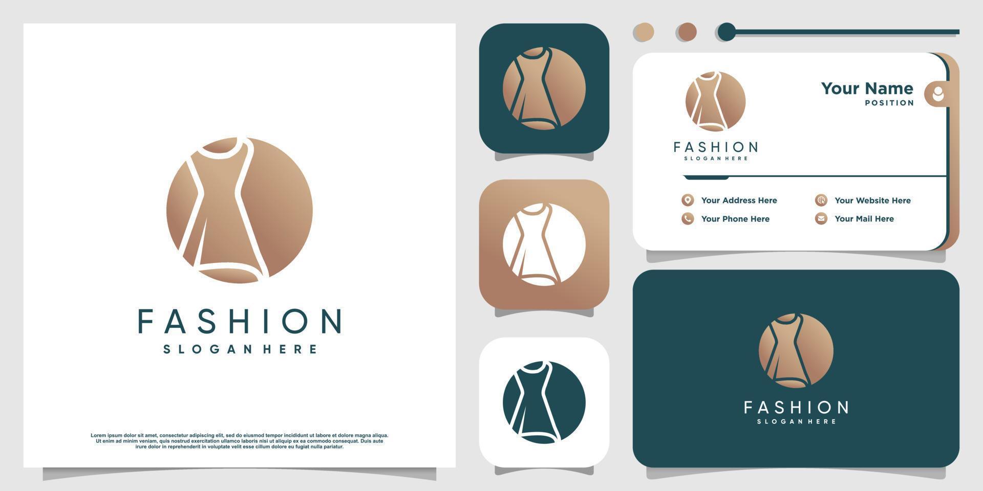 Mode-Logo-Design-Vektor mit kreativem, einzigartigem Konzept-Premium-Vektor vektor