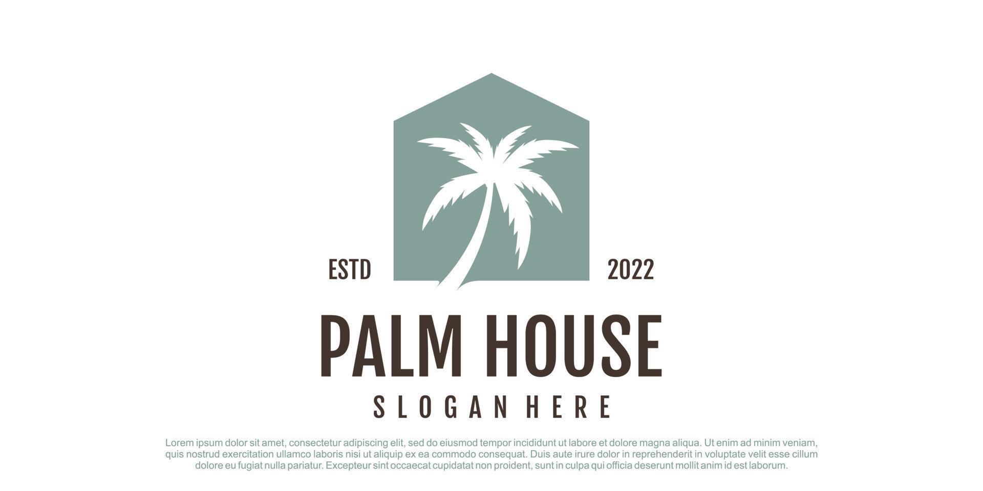 palm logotyp design vektor med kreativ konceptidé