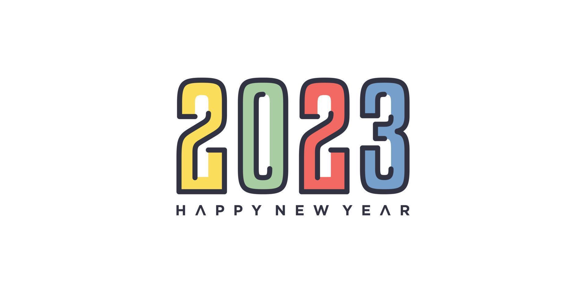 2023 logotypdesignvektor med kreativ unik stil för banner eller företag vektor