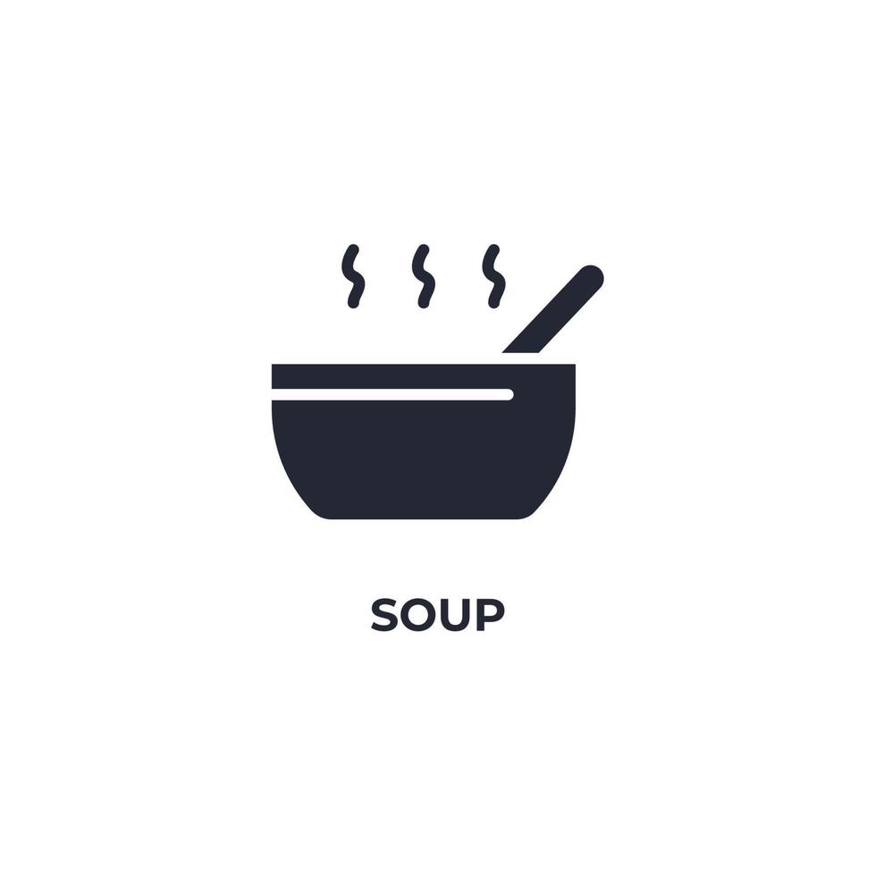 vektor tecken på soppa symbol är isolerad på en vit bakgrund. ikon färg redigerbar.