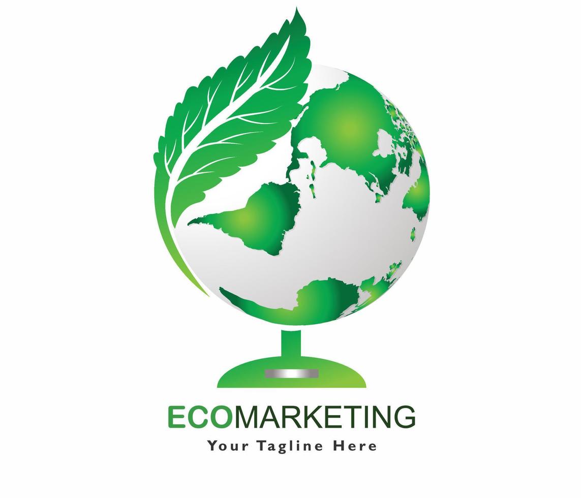 eco marketing logo go green logo miljövänlig logotyp vektor