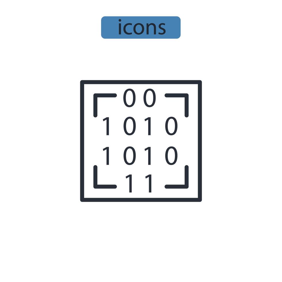 datamönster ikoner symbol vektorelement för infographic webben vektor