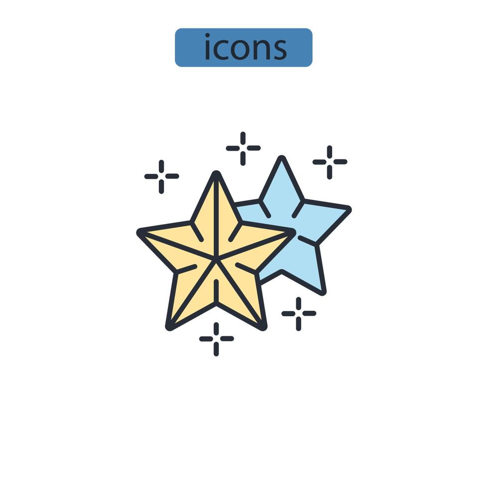 Seastar ikoner symbol vektorelement för infographic webben vektor