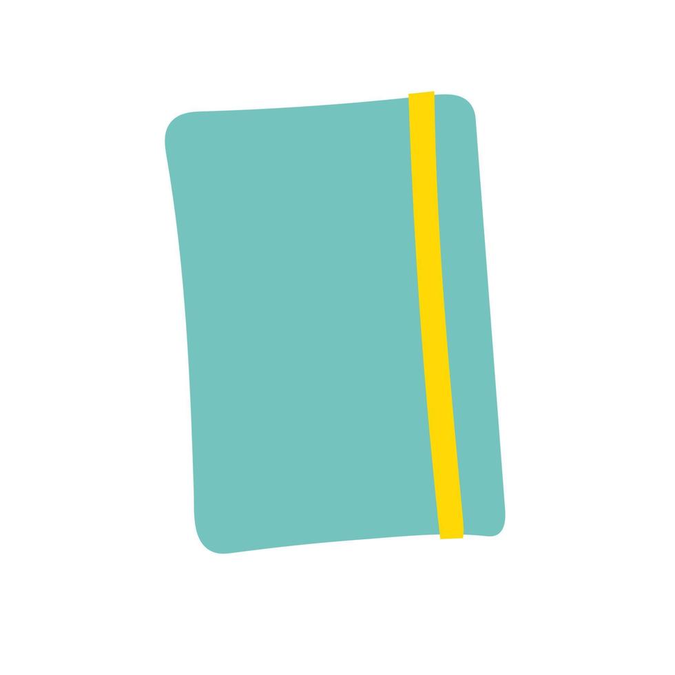 illustration av en anteckningsbok i blå färg isolerad på vit bakgrund vektor